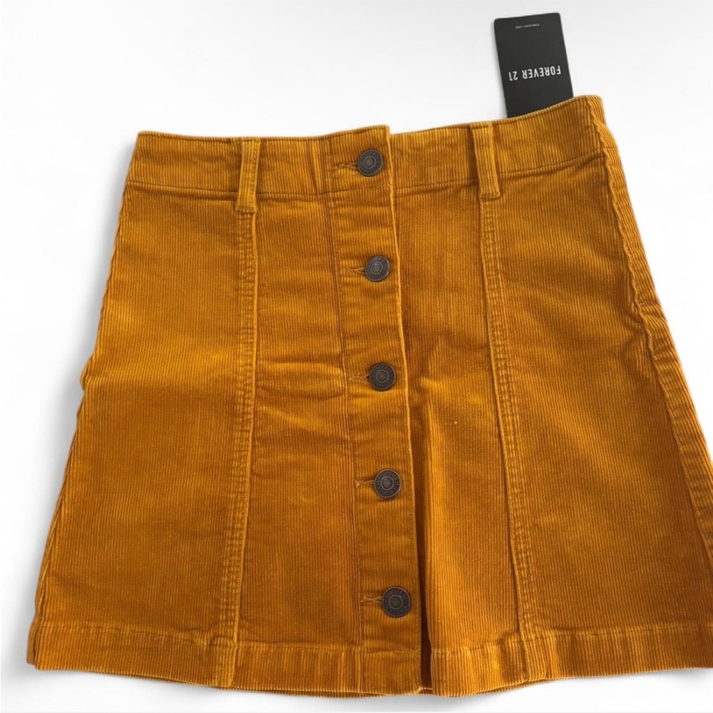 Forever 21 Yellow A-Line Mini Skirt